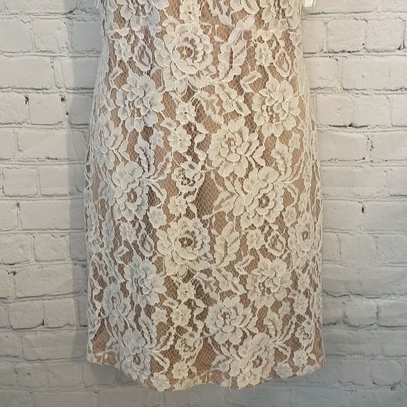 Vici for K. Jordan white lace floral mini dress with tassels off shoulder - Picture 3 of 11